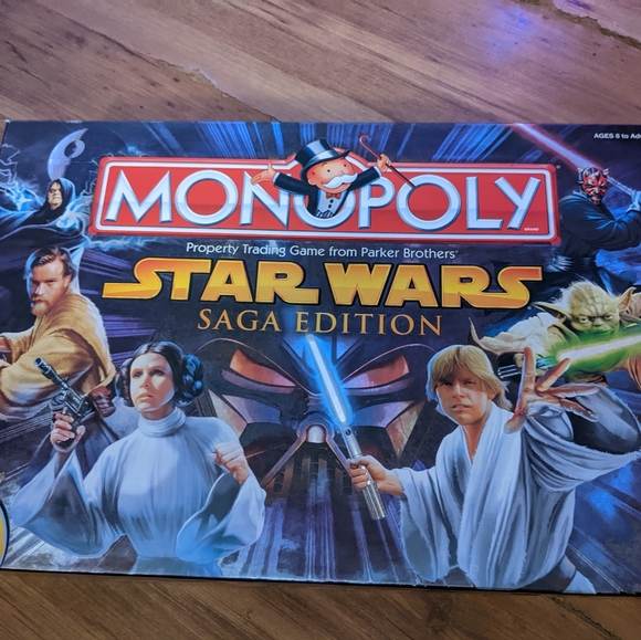Vintage Monopoly Star Wars Saga Edition 2005 Parker Brothers Board Game - Picture 1 of 8